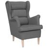 vidaXL Armchair with Footstool Single Sofa Lounge Chair Bedroom Dark Grey Fabric