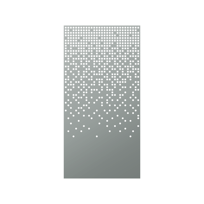 Walpix 2400 x 1200 x 3.0mm Perforated Aluminium Decorative Screen Flat Profile Snowflakes - Woodland Grey