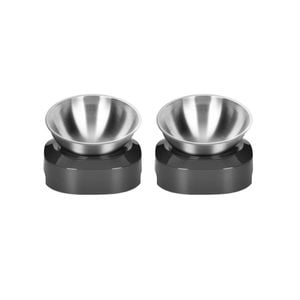 Yes4pets 2 X M Stainless Steel Pet Bowl Water Portable