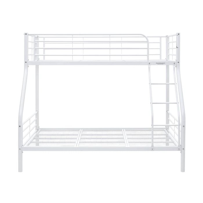 Sams Single Double Metal Bunk Bed Frame White