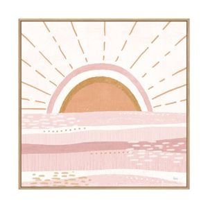 Artey | Warm Sweet Summer V - Framed Canvas - Natural Frame - 50 x 50cm