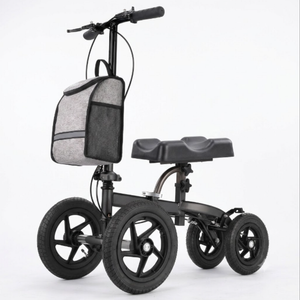 Altus 12" All Terrain Pneumatic Tyres Knee Scooter Walker Foldable - Black