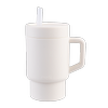 Melii Luxe Silicone Tumbler With Straw 290ml - Ivory - 290ml