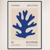 Galrie Papiers Découpés Blue H. Matisse Print (1955) Elegant for your Home, Black Frame, A1 60 x 84cm (23 x 33inch)