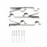 Windoware 25mm Satin Double Curtain Rod Bracket - 3 Pack