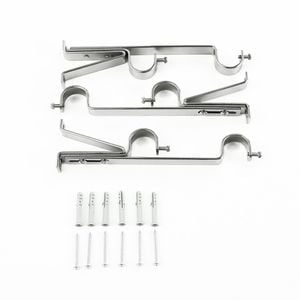Windoware 25mm Satin Double Curtain Rod Bracket - 3 Pack
