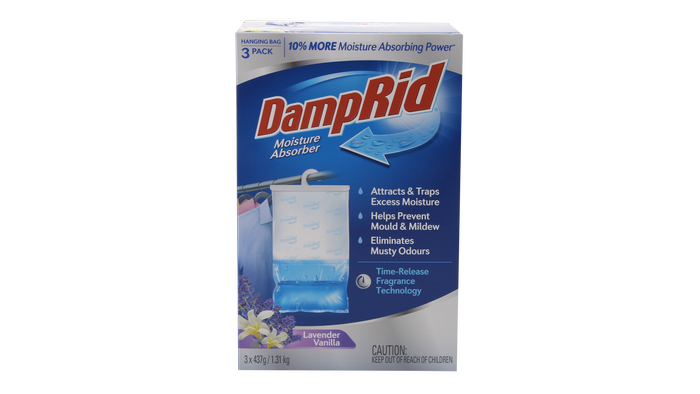 DampRid Moisture Absorber Hanging Bag - 3 Pack Lavender / Vanilla