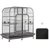 YES4PETS XXXL 185 cm Bird Cage Pet Parrot Aviary  Perch Castor Wheel Removable Divider Cover