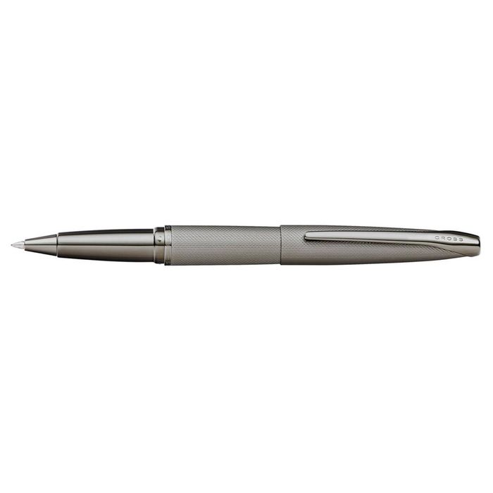 Cross Atx Sandblast Rollerball Pen Click-off Cap Writing Stationery Titanium Gry