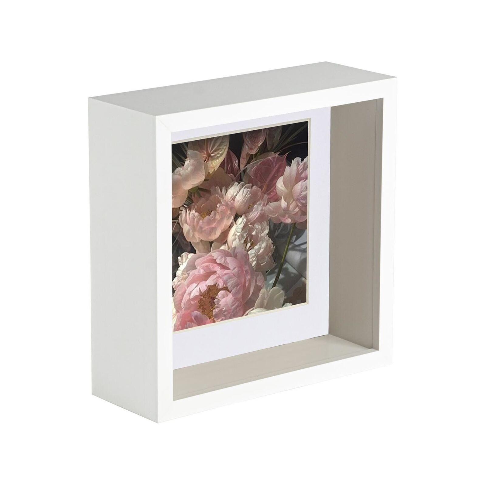 Nicola Spring 3D-Box Fotorahmen A5 (6x8 Zoll) – Weißer Acrylrahmen, 2er Pack