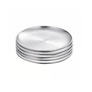 SOGA 20cm Premium Silver Grilling Plate Durable, Heat Resistant Perfect for BBQs and Outdoor Cooking Kitchen Essential