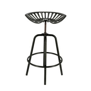Esschert Design Metal Barstool Kitchen/Dining Chair Height Adjustable Black