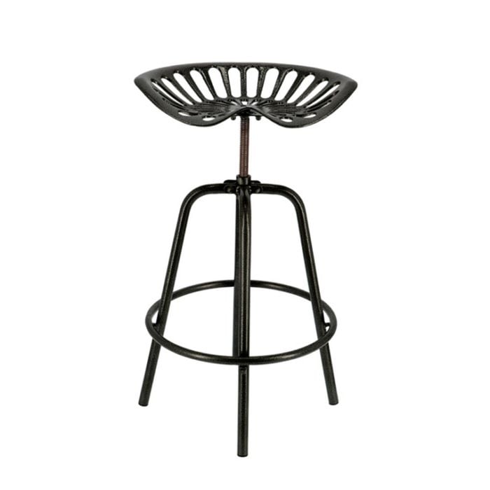 Esschert Design Metal Barstool Kitchen/Dining Chair Height Adjustable Black