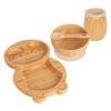 Tiny Dining 4pc Bamboo Penguin Baby Feeding Set with Suction Cup