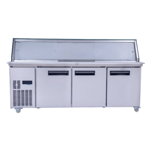Thermaster Stainless Steel Cold Salad & Noodle Bar Prep Fridge 6 Bay PG210FA-XG