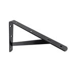 Carinya 250 x 200mm Black Heavy Duty Straight Stayed Bracket