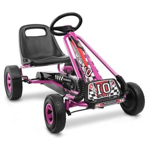 Costway Kids Pedal Go Kart Ride On Toys Outdoor Racer - Pink