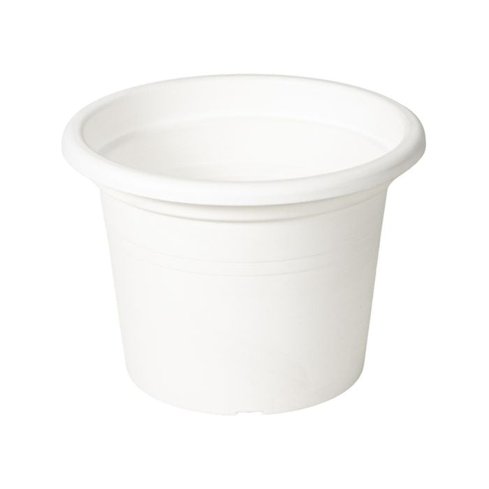 Respect 30cm White Cylinda Planter