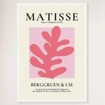 Galrie Henri Matisse Exhibition Print - Captivating Art at Berggruen & Cie (Pink I), White Frame, 70 x 100cm (28 x 40inch)