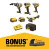 DeWALT 18V/54V XR Mixed Voltage 4 Piece Combo Kit - 5.0Ah/6.0Ah DCZ407P1T1-XE