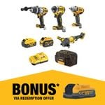 DeWALT 18V/54V XR Mixed Voltage 4 Piece Combo Kit - 5.0Ah/6.0Ah DCZ407P1T1-XE