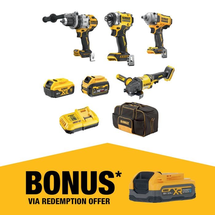 DeWALT 18V/54V XR Mixed Voltage 4 Piece Combo Kit - 5.0Ah/6.0Ah DCZ407P1T1-XE