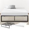Zinus Bed Frame Mattress Double Size Bundle Set - Green Tea 7 Zone Memory Foam Mattress With Quick Lock Metal Bed Base