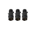 Elinz Trailer Plug 7 PIN Large Round Plastic Connector Adaptor Socket Car Caravan Boat 3x