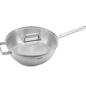 Woll Steel Saute Pan W/ Lid Premium 18/10 Stainless 28cm 4.6l Silver