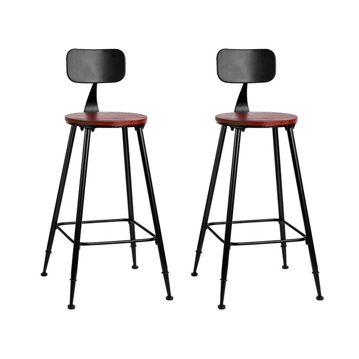 Artiss Set of 2 Vintage Retro Industrial Bar Stools