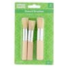 Crafted Assorted Stencil Paint Brushes - 3 Pack