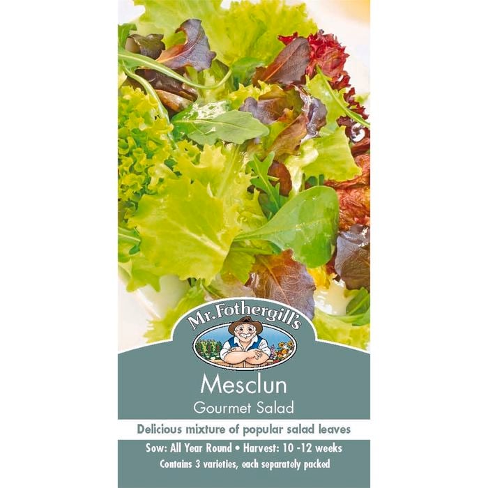 Mr Fothergills Mesclun Gourmet Salad Mix Vegetable Seeds