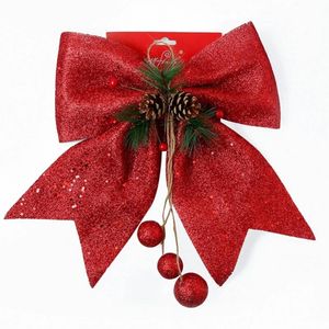 P&P Red Foam Christmas Bow Decoration 25x30cm Indoor Outdoor Holiday Ornament