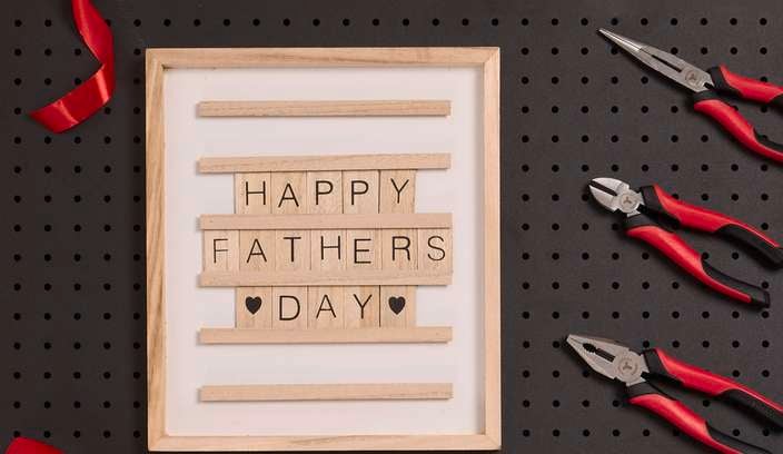 Trojan header image of letters fathers day