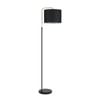 Cla Lighting Arriba Drum Shade With Marble Base Height Adjustable Floor Lamp Black