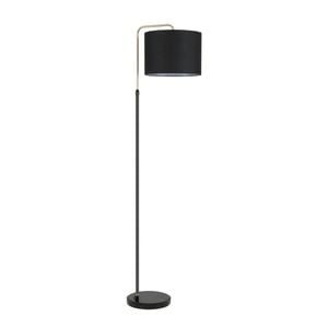 Cla Lighting Arriba Drum Shade With Marble Base Height Adjustable Floor Lamp Black