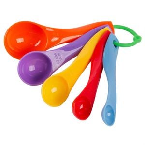 5pc Polypropylene Measuring Spoon Set - Multicolour