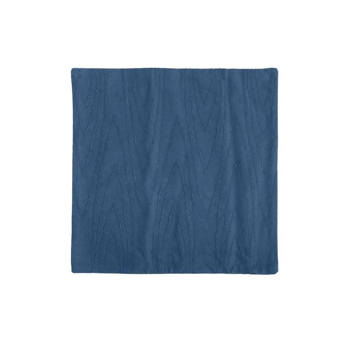 J Elliot Home Laken River Blue Embroidered Cotton Cushion Cover 43 x 43cm