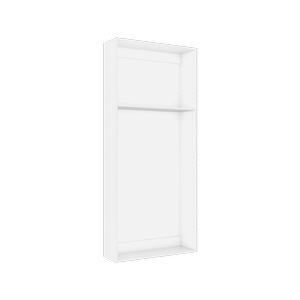 Lugna 2048 x 900 x 280mm White Cabinet Shell
