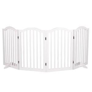 Pawz 4-Panel Foldable Pet Gate White
