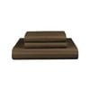 Dreamfields Double Chocolate 1000TC Microfibre 1cm Stripe Soft Quilt Doona Duvet Cover Set