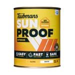 Taubmans 1L White Gloss Sunproof Exterior Paint