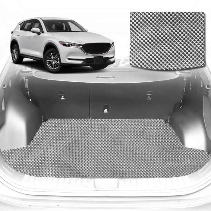 6D Diamond Car Boot Mat for Mazda CX-5 (KE)2012-2017-Cargo Mat-Grey-Outback GT