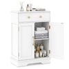 Costway Storage Cabinet Adjustable Buffet Sideboard Coffee Bar Cabinet White