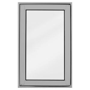 Polar     View 600 x 945mm Silver Grey Frosted Glass Openable Double Glazed Window