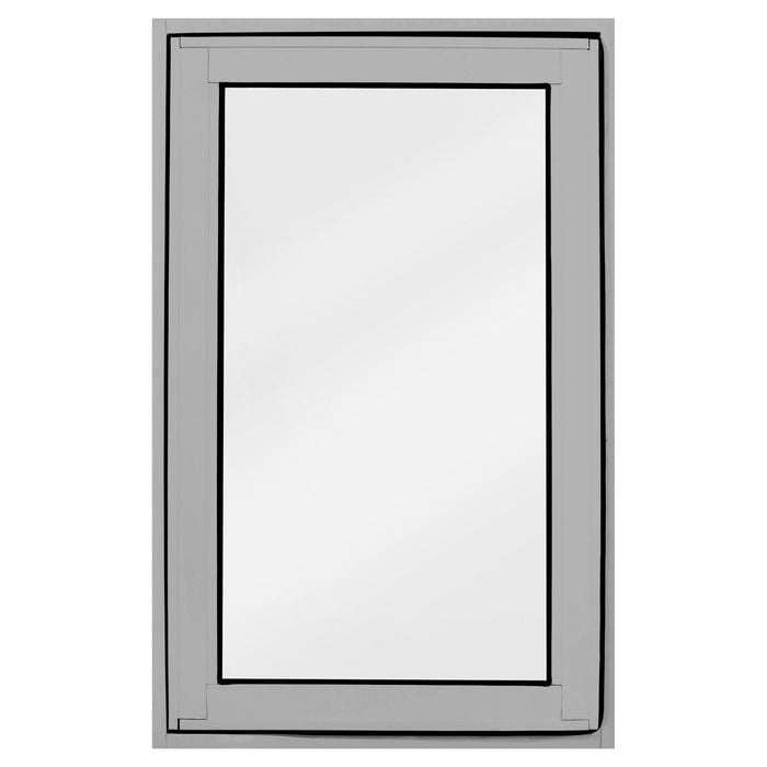 Polar     View 600 x 945mm Silver Grey Frosted Glass Openable Double Glazed Window