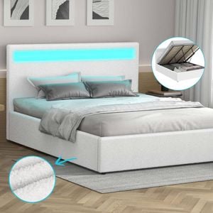 ALFORDSON Bed Frame RGB LED Gas Lift King