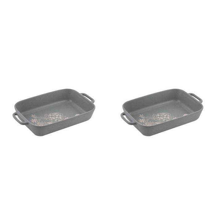 2PK Ladelle Esperance Ceramic Baking Dish/Tray Large Kitchen Bakeware Green