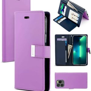 Goospery Rich Diary case for iPhone 15 Pro Max - Purple