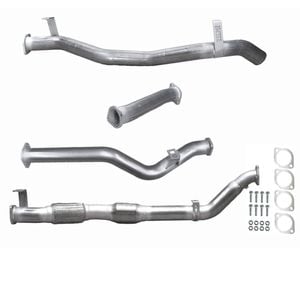 Ignite Exhausts Turbo Back For Toyota Landcruiser 79 Series V8 D/cab 3" Cat & Straight Pipe Raw Aluminised Steel